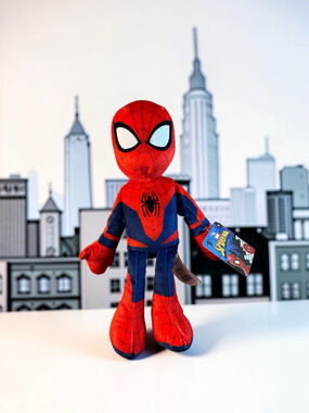 12" SPIDER-MAN Stuffed Plush Marvel Comics Superhero Toy New With Tags Spiderman